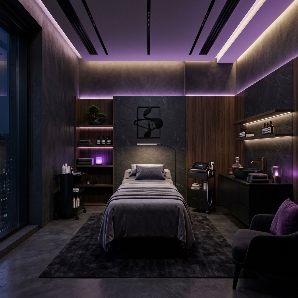 Aura Aesthetics luxurious medspa treatment room