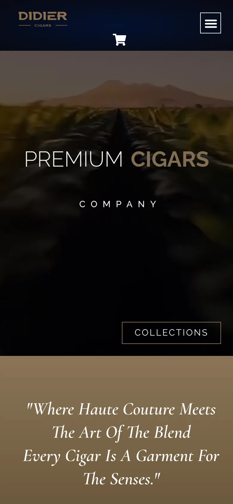 Mobile homepage