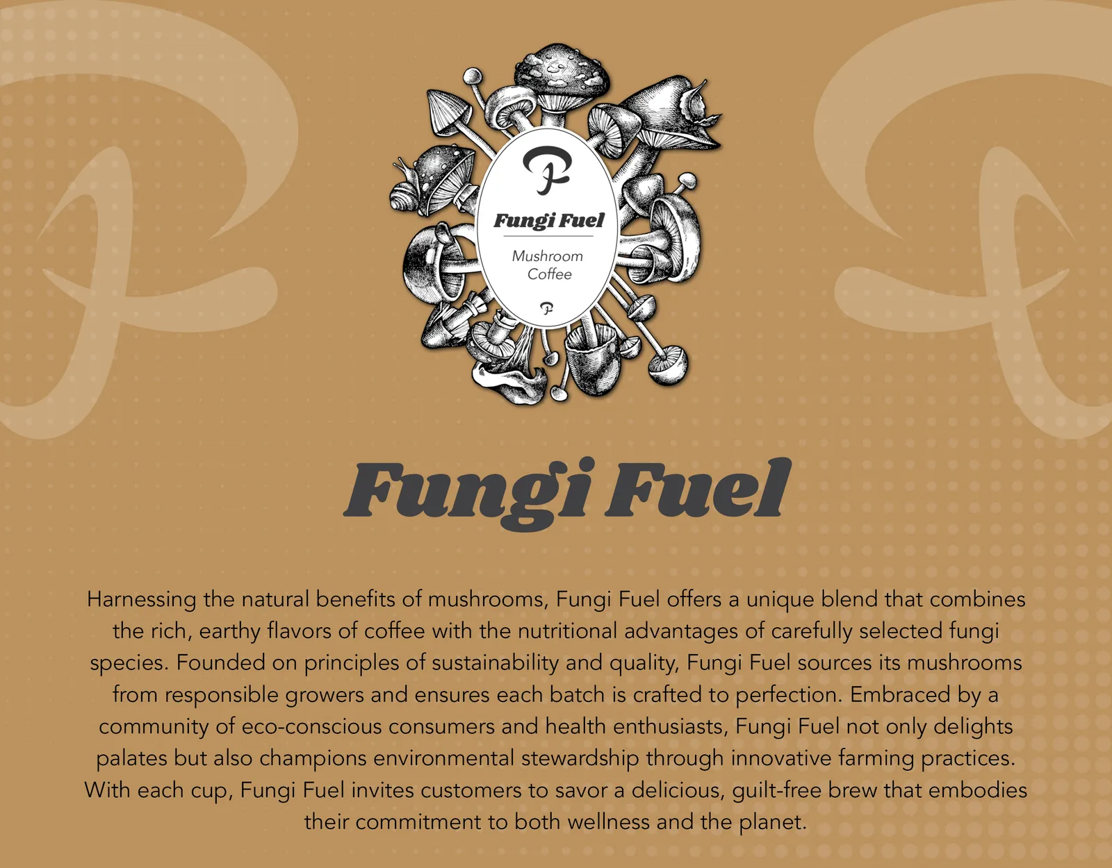 Fungi Fuel mushroom coffee brand identity